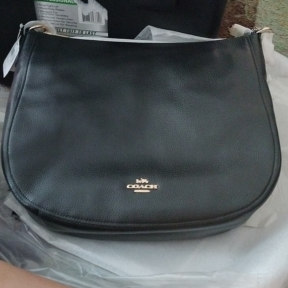 Coach 31399 Pebble Leather Elle Hobo, IM/Black - Picture 9 of 9